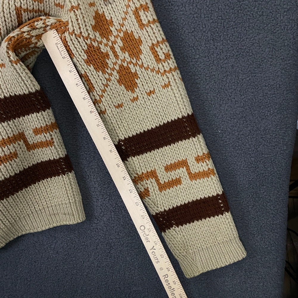Vintage Pendleton Cardigan Sweater Mens XL Cowichan Aztec Big Lebowski Dude - Picture 13 of 14